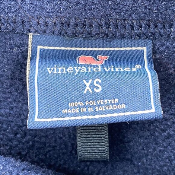 Vineyard Vines Navy Full Zip Fleece Vest Women’s Size XS - Picture 3 of 4